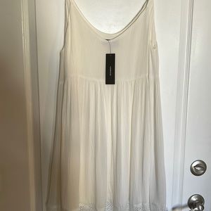 Lulus- Rhiannon Ivory Lace Babydoll Dress